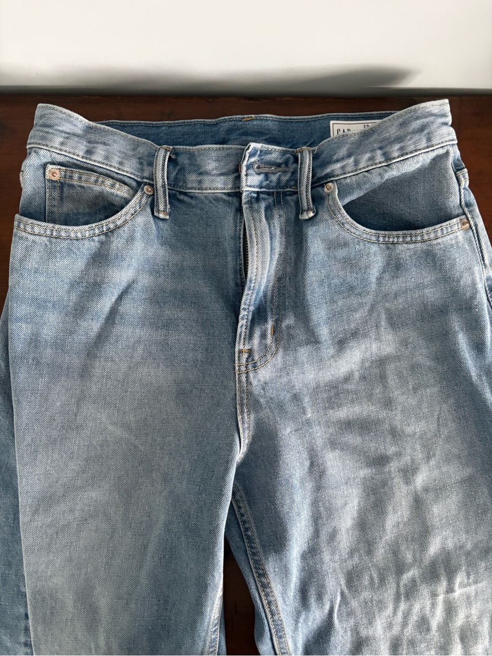 Gap High Rise Cuffed Barrel Jeans